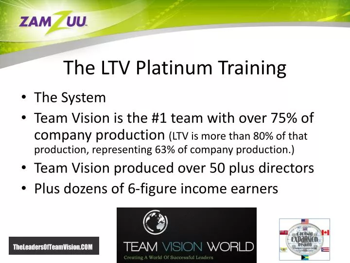 the ltv platinum training