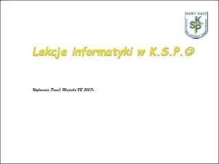 wykonanie pawe majocha vb 2007r