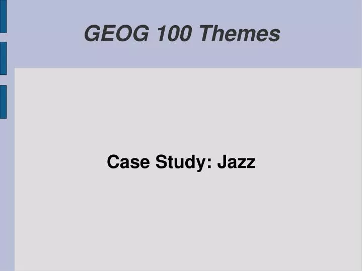 case study jazz