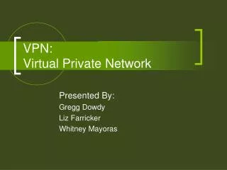 vpn virtual private network