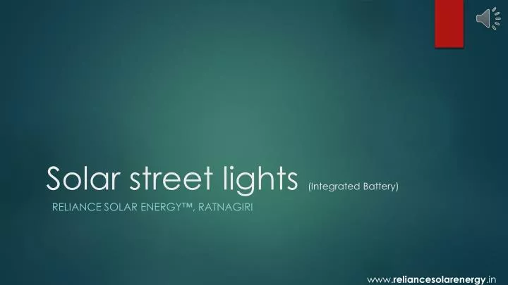 solar street lights integrated battery