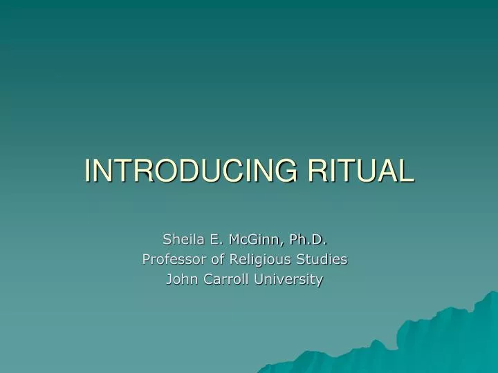 introducing ritual