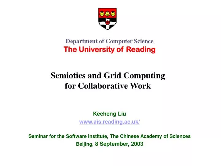 semiotics and grid computing for collaborative work