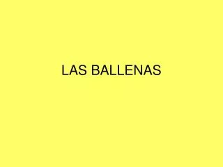 las ballenas