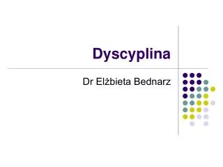 dyscyplina