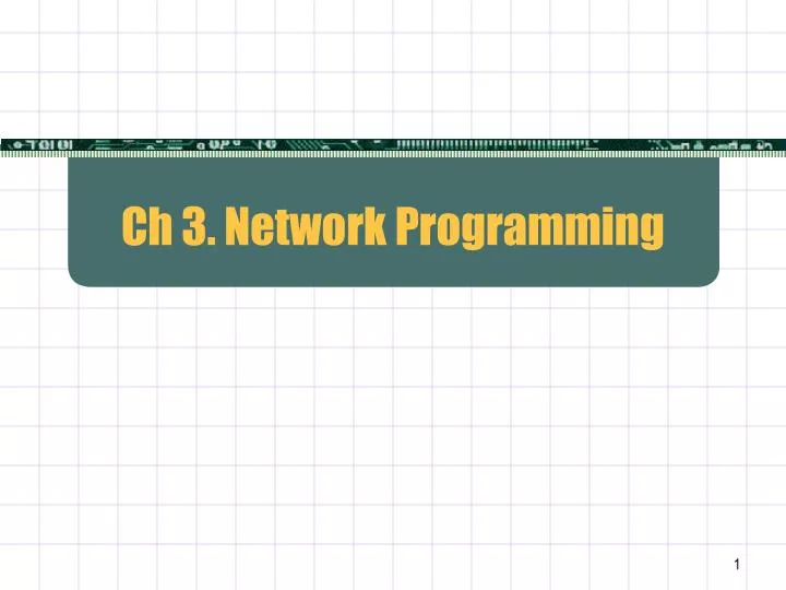 ch 3 network programming