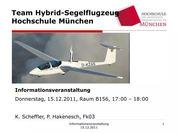 team hybrid segelflugzeug hochschule m nchen