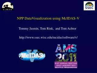 NPP DataVisualization using McIDAS-V