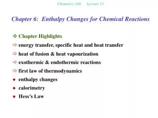 Chemistry-140 Lecture 13