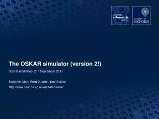 The OSKAR simulator (version 2!)