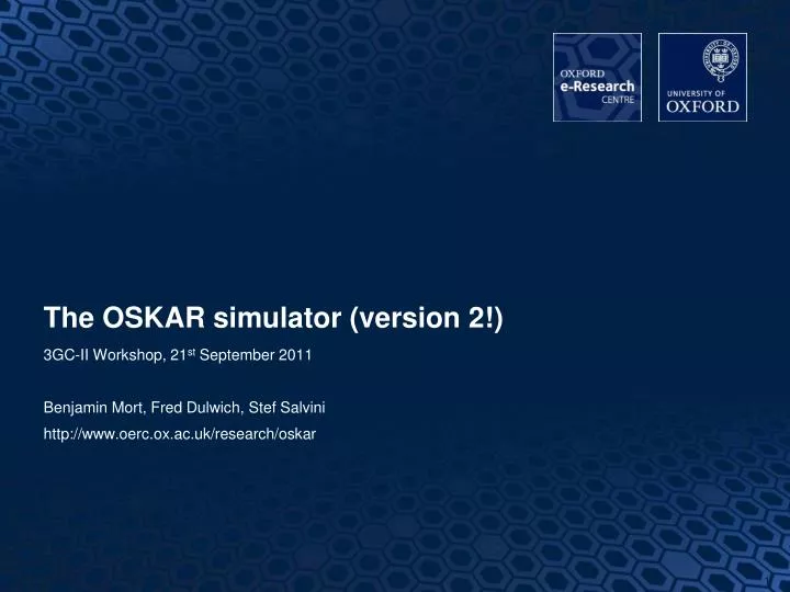 the oskar simulator version 2