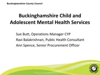 Buckinghamshire Child and Adolescent Mental Health Services