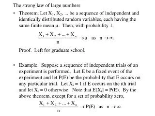 the strong law of large numbers