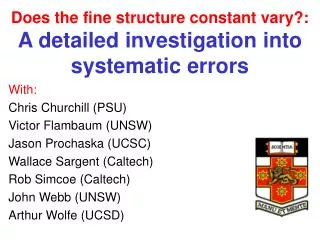 Does the fine structure constant vary?: A detailed investigation into systematic errors