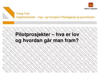 trang tran vegdirektoratet veg og transport planlegging og grunnerverv