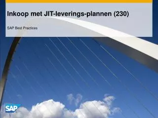inkoop met jit leverings plannen 230
