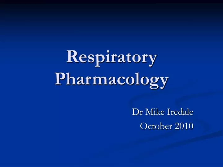 respiratory pharmacology