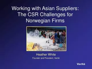 Working with Asian Suppliers: The CSR Challenges for Norwegian Firms