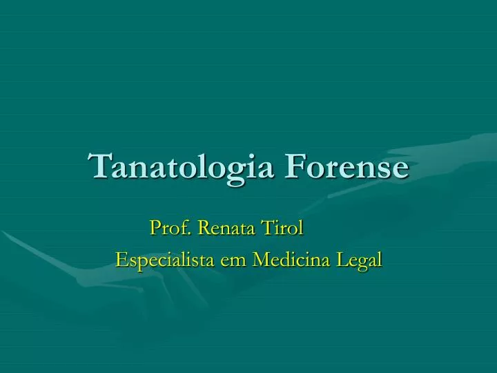 tanatologia forense