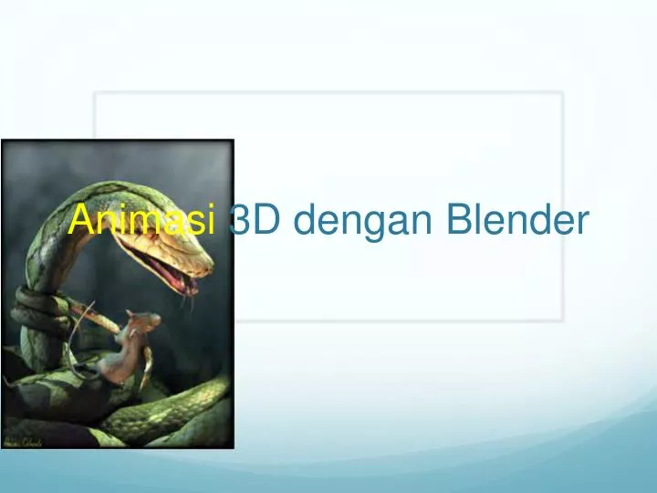 animasi 3d dengan blender