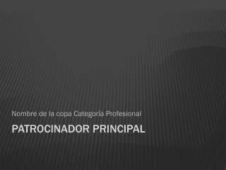 nombre de la copa categor a profesional