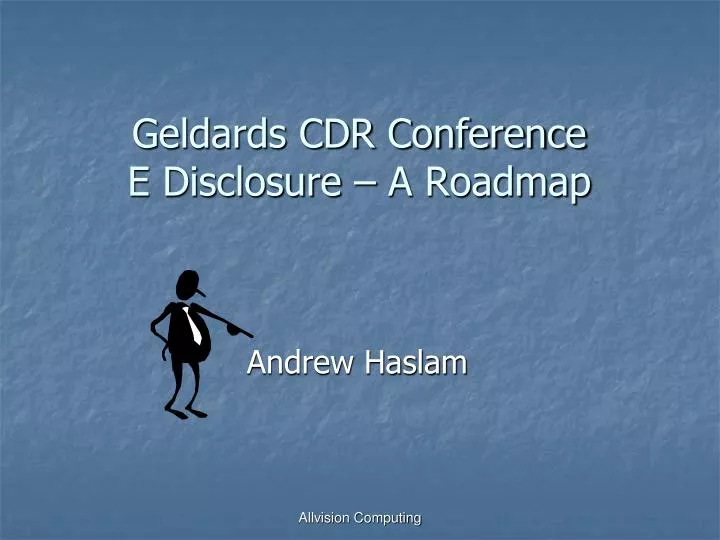 geldards cdr conference e disclosure a roadmap