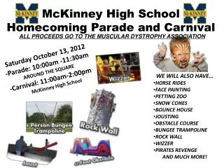 Saturday October 13, 2012 -Parade: 10:00am -11:30am AROUND THE SQUARE -Carnival: 11:00am-2:00pm