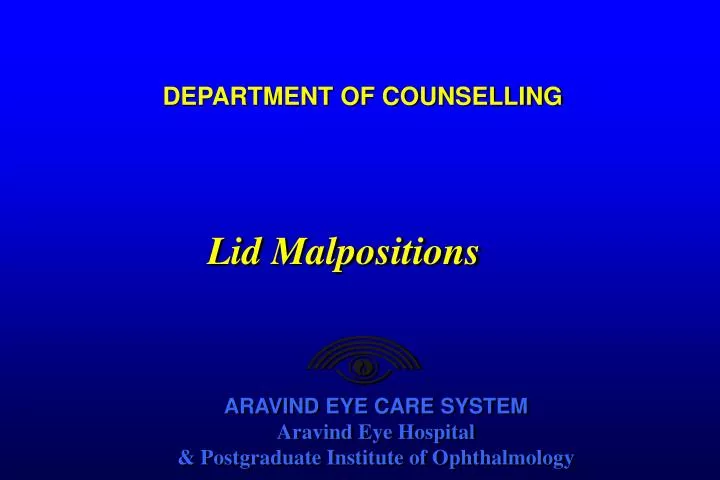 department of counselling