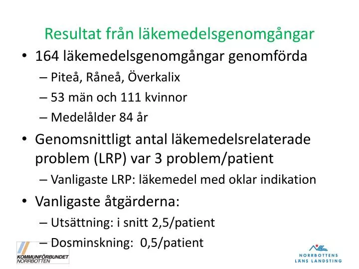 resultat fr n l kemedelsgenomg ngar