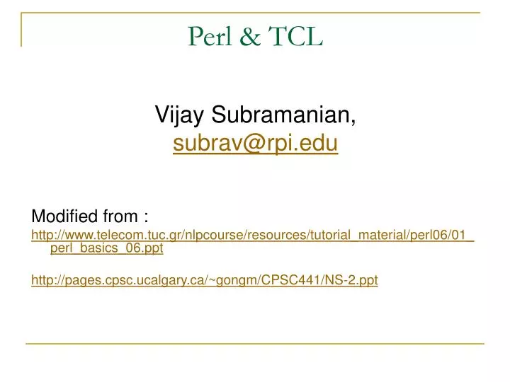 perl tcl