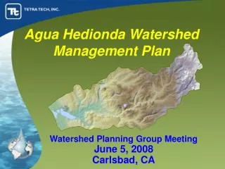Agua Hedionda Watershed Management Plan