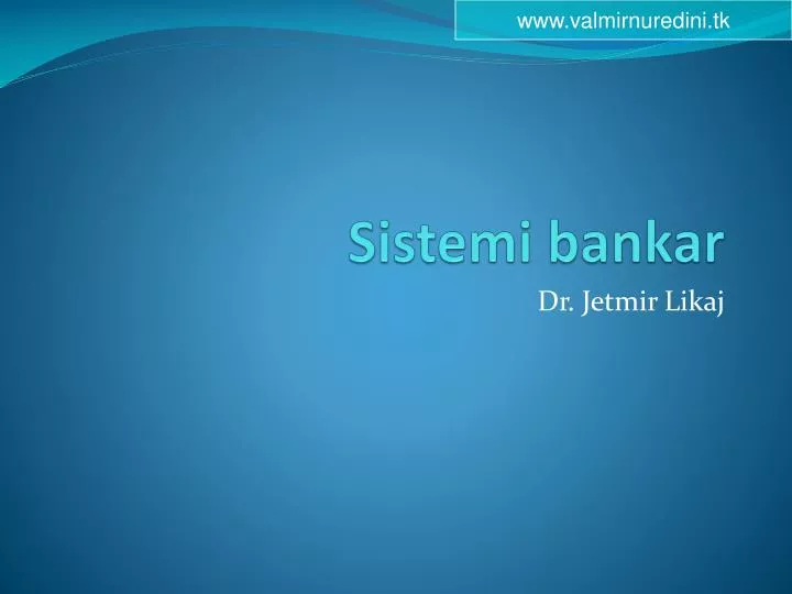 sistemi bankar