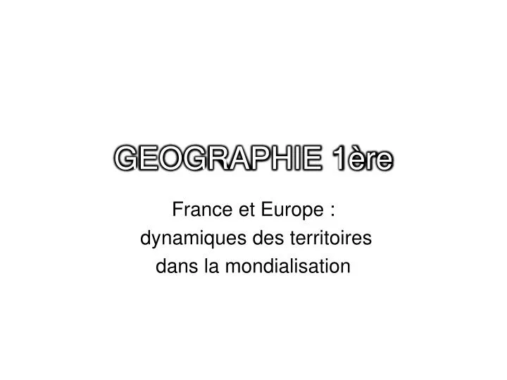 geographie 1 re