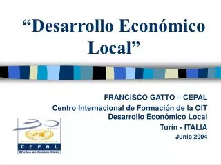 desarrollo econ mico local