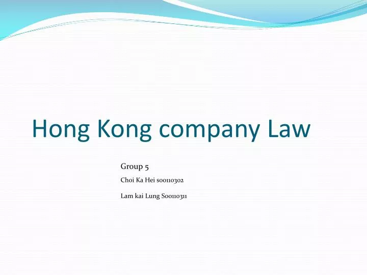 hong kong company law