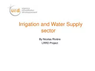 Irrigation and Water Supply sector