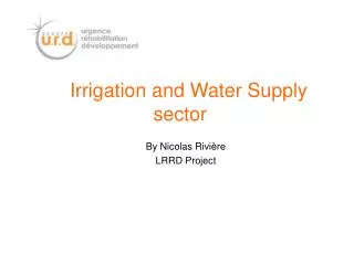 irrigation and water supply sector