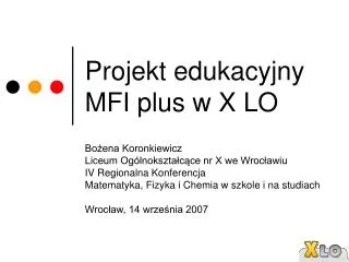 projekt edukacyjny mfi plus w x lo