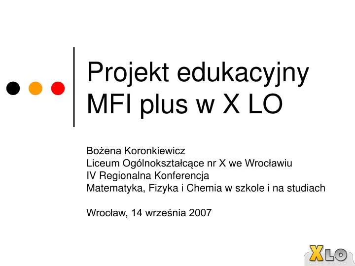 projekt edukacyjny mfi plus w x lo