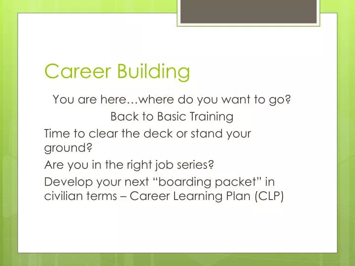 career building