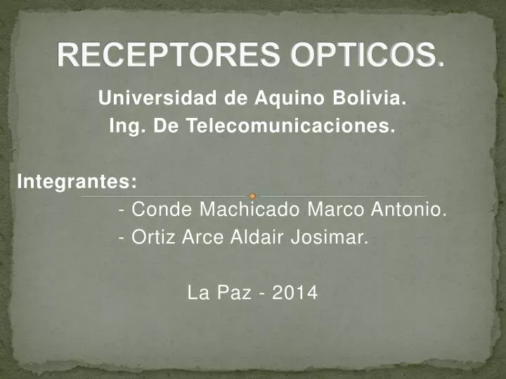 receptores opticos