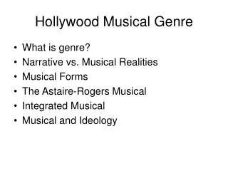Hollywood Musical Genre