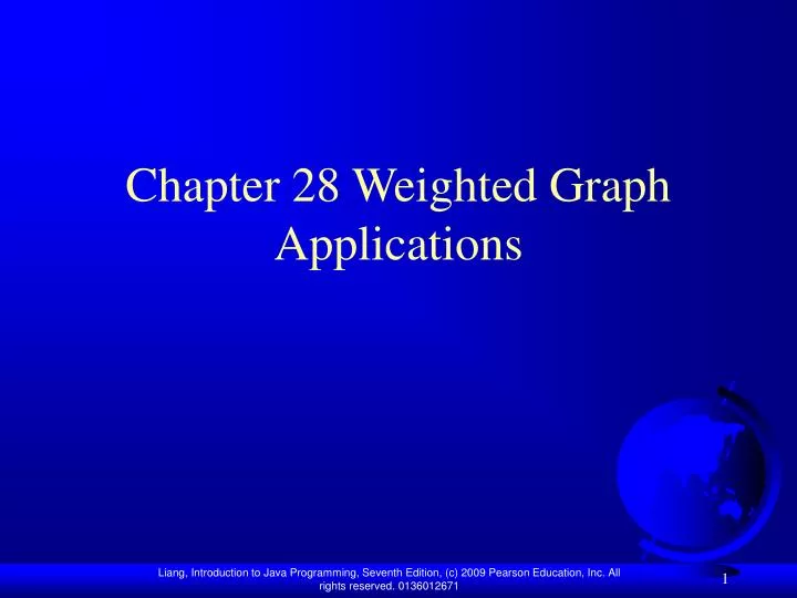 chapter 28 weighted graph applications