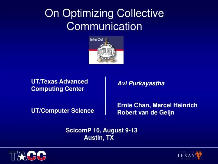 on optimizing collective communication