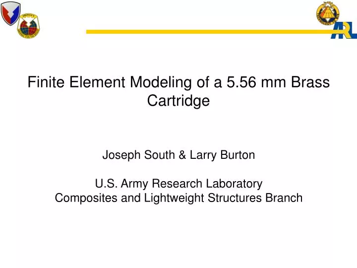 finite element modeling of a 5 56 mm brass cartridge
