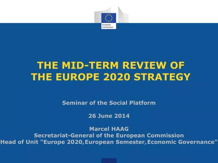 the mid term review of the europe 2020 strategy