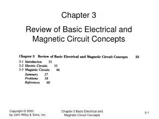Chapter 3 Review of Basic Electrical and Magnetic Circuit Concepts