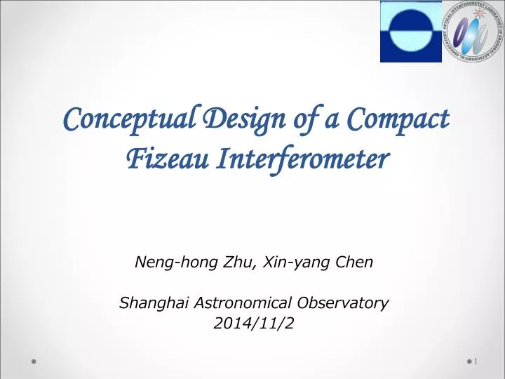 conceptual design of a compact fizeau interferometer