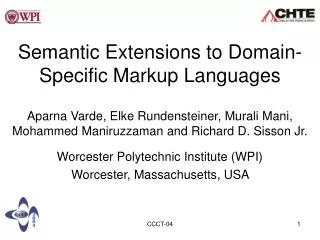 Semantic Extensions to Domain-Specific Markup Languages