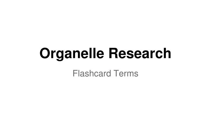 organelle research